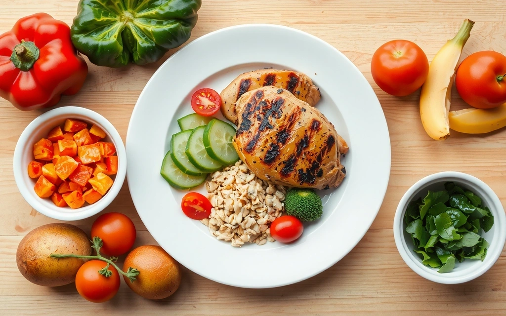 Ilustrace zdravého jídla